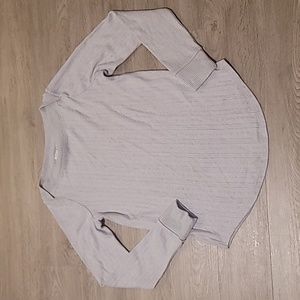 LOFT Light Grey Long Sleeve Sweater
